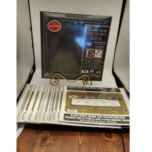 PIONEER12"X12" POSTBOUND‎ E-Z LOAD MEMORY BOOK, inc 10 refill packs Dark Green